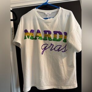 Mardi Gras sequin shirt - nwt